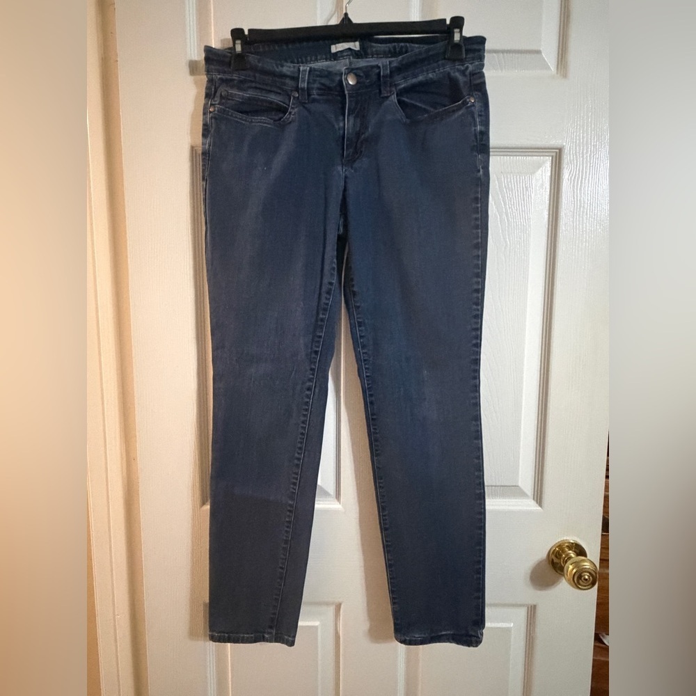 Eileen Fisher Dark Wash Straight Leg Jeans Womens Size 10 Minimalist Denim